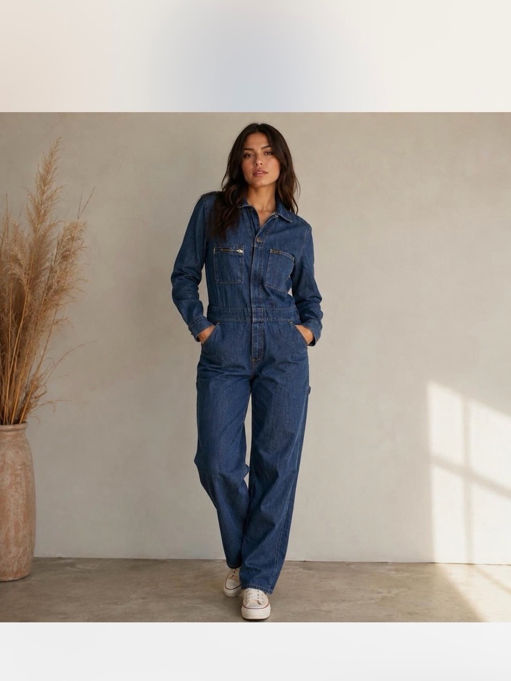 Lee Dark Indigo Denim Women's Overalls Jumpsuit